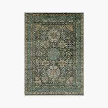 LoomBloom 9x12 Green Hand Knotted Traditional Oushak Wool Oriental Area Rug
