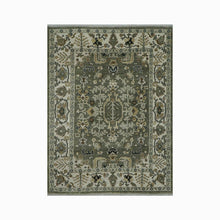LoomBloom 8x10 Sage Hand Knotted Traditional Oushak Wool Oriental Area Rug