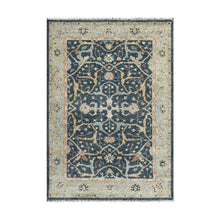 Multi Size Blue Hand Knotted Traditional Oushak Wool Oriental Area Rug - Oriental Rug Of Houston