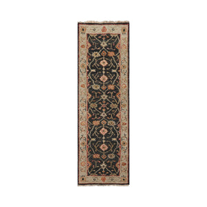 Multi Size Charcoal Hand Knotted Traditional Oushak Wool Oriental Area Rug - Oriental Rug Of Houston