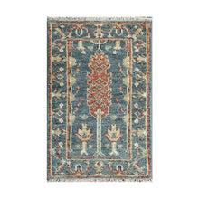 Multi Sizes Slate Hand Knotted Traditional Oushak Wool Oriental Area Rug