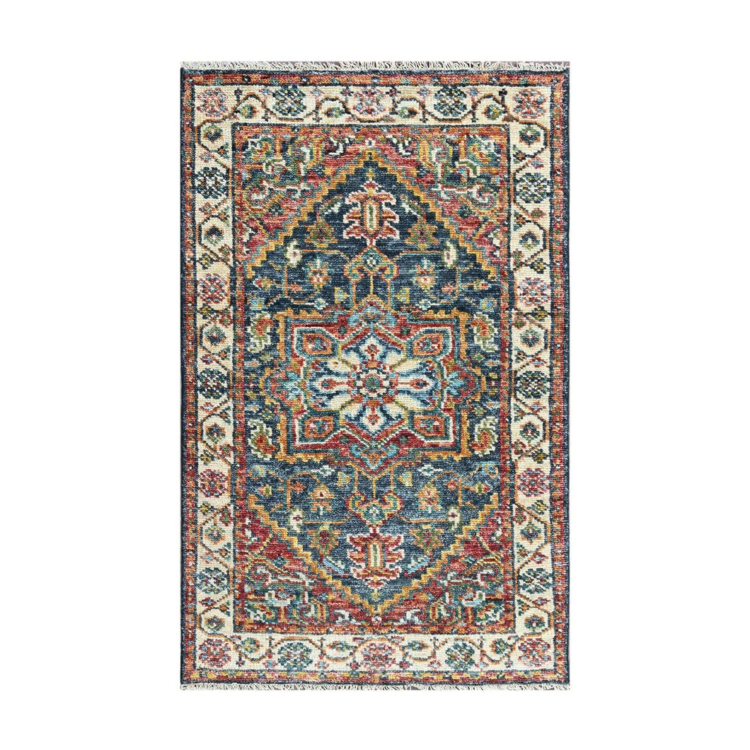 Multi Size Navy Hand Knotted Traditional Oushak Wool Oriental Area Rug - Oriental Rug Of Houston