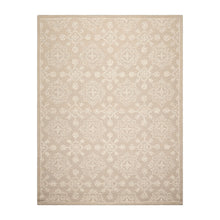 LoomBloom 7'8"x10' Beige Hand Tufted Transitional Floral 100% Wool Oriental Area Rug