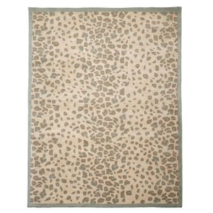 LoomBloom Multi Size Tan Hand Tufted Modern Leopard Print Wool and Bamboo Silk Oriental Area Rug