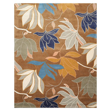 LoomBloom Multi Size Brown Hand Tufted Contemporary Floral Wool Oriental Area Rug