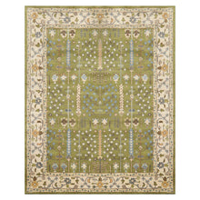 LoomBloom 8'x10' Green Hand Tufted Arts & Crafts Traditional Wool Oriental Area Rug