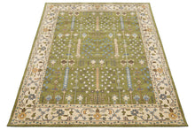 LoomBloom 8'x10' Green Hand Tufted Arts & Crafts Traditional Wool Oriental Area Rug