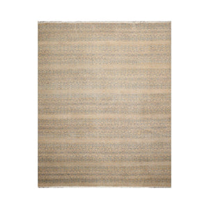 LoomBloom 8'x10' Beige Hand Knotted Contemporary Tibetan High End Designer 250 KPSI  Wool Oriental Area Rug