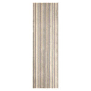 LoomBloom Multi Sizes Ivory Hand Woven Contemporary Striped New Zealand Wool Oriental Area Rug