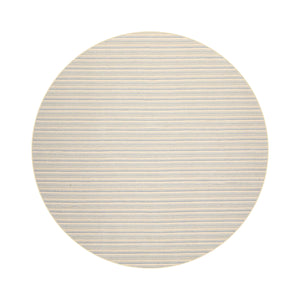 LoomBloom Multi Sizes Ivory Hand Woven Contemporary Striped 100% New Zealand Wool Oriental Area  Rug