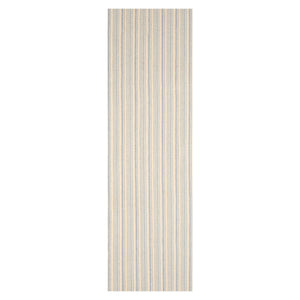 LoomBloom Multi Sizes Ivory Hand Woven Contemporary Striped 100% New Zealand Wool Oriental Area  Rug