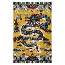 Multi Size Citrus Green White Navy Color Hand Tufted Pictorial Wool Transitional Oriental Rug