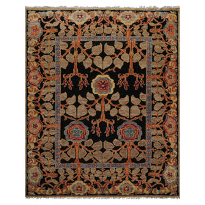LoomBloom Multi Color 8x10 Hand Knotted Arts & Crafts/Mission Stained Glass Oushak Wool Oriental Area Rug
