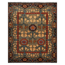 LoomBloom Multi Color 8x10 Hand Knotted Arts & Crafts/Mission Stained Glass Oushak Wool Oriental Area Rug