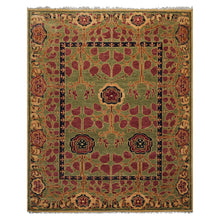 LoomBloom Multi Color 8x10 Hand Knotted Arts & Crafts/Mission Stained Glass Oushak Wool Oriental Area Rug