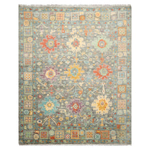 LoomBloom Multi Sizes Celadon Hand Knotted Transitional Oushak Arts & Crafts Wool Oriental Area Rug