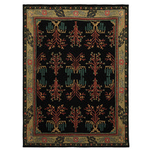 LoomBloom Multi Size Black Hand Tufted Traditional Arts & Crafts Wool Oriental Area Rug