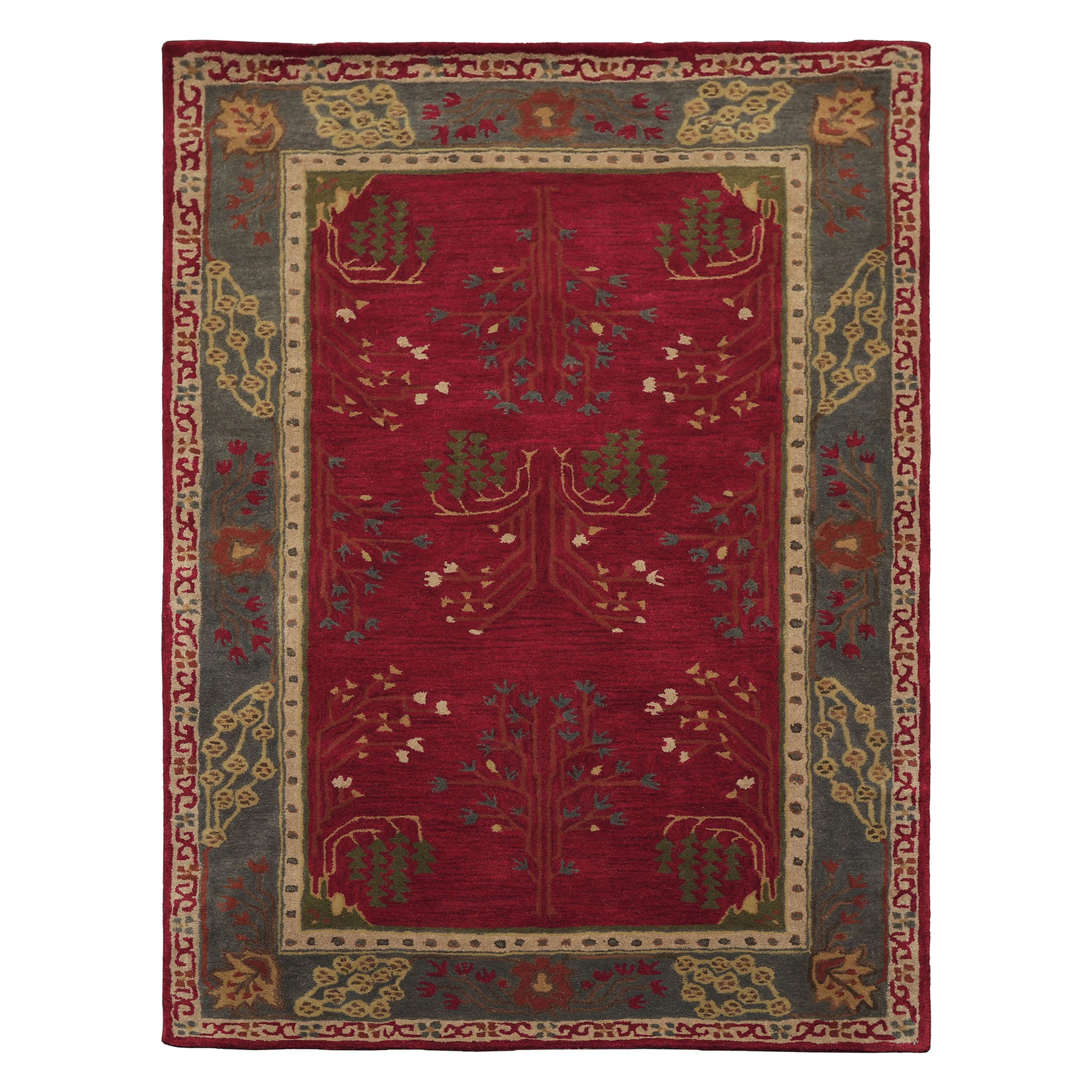 LoomBloom Multi Size Deep Magenta Hand Tufted Traditional Arts & Craft ...