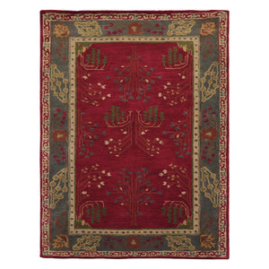LoomBloom Multi Size Deep Magenta Hand Tufted Traditional Arts & Crafts Wool Oriental Area Rug
