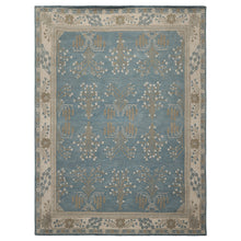 LoomBloom Multi Size Aqua Hand Tufted Traditional Arts & Crafts Wool Oriental Area Rug
