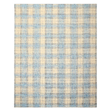 Multi Size Ivory Aqua Charcoal Color Hand Hooked  Wool Contemporary Oriental Rug