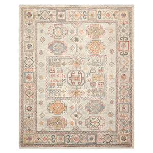 LoomBloom Multi Size Beige Hand Tufted Transitional Geometric Wool Oriental Area Rug