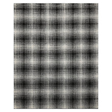 LoomBloom Multi Size Black Hand Hooked Modern & Contemporary Plaid Wool Oriental Area Rug