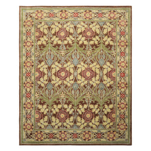 Multi Size Brown Sage Teal Color Hand Tufted William Morris Wool Arts & Crafts Oriental Rug