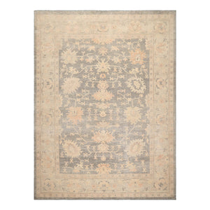 9x12 Gray Beige Tan Color Hand Knotted  Wool Antique Oriental Rug