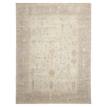 9x12 Mint Gray Ivory Color Hand Knotted  Wool Traditional Oriental Rug