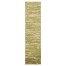 2'7''x9'10" Runner Lime Hand Knotted Graphic Modern & Contemporary Michaelian & Kohlberg Tibetan Wool Oriental Area Rug