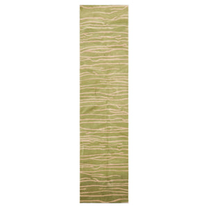 2'7''x9'10" Runner Lime Hand Knotted Graphic Modern & Contemporary Michaelian & Kohlberg Tibetan Wool Oriental Area Rug