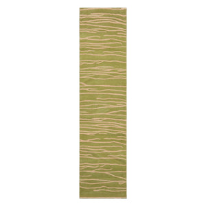 2'8''x9'10" Runner Lime Hand Knotted Graphic Modern & Contemporary Michaelian & Kohlberg Tibetan Wool Oriental Area Rug