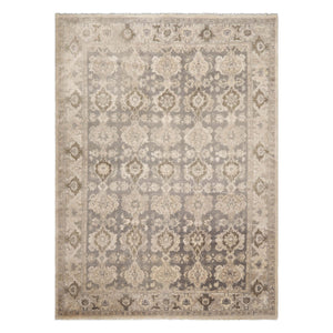 LoomBloom 7'9''x11'1" Gray Hand Knotted Distress Traditional Oushak Wool Oriental Area Rug