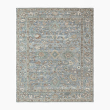 loomBloom Multi Size Sky Blue Hand Tufted Handmade Modern & Contemporary Floral Wool Oriental Area Rug