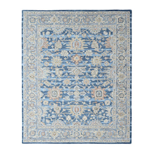 Multi Size Blue Beige Burnt Orange Color Hand Tufted Handmade Wool Modern & Contemporary Oriental Rug