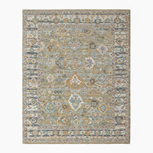 loomBloom Multi Size Olive Green Hand Tufted Handmade Modern & Contemporary Floral Wool Oriental Area Rug
