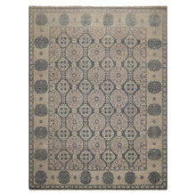8x10 Gray, Beige, Blush Color Hand Knotted  Wool Transitional Oriental Rug