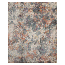 8x10 Beige, Slate, Tan Color Hand Knotted Sherpa Wool and Silk Modern Oriental Rug