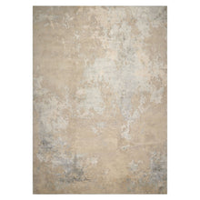 10x14 Beige, Gray, Ivory Color Hand Knotted Sherpa Wool and Silk Modern Oriental Rug