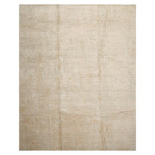 8x10 Beige, Gray, Muted Earth Tones Color Hand Loomed Sherpa Wool and Silk Modern Oriental Rug