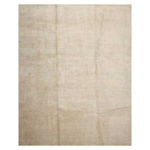 8x10 Beige, Gray, Muted Earth Tones Color Hand Loomed Sherpa Wool and Silk Modern Oriental Rug