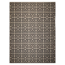 9x12 Beige, Gray, Color Hand Woven Flatweave Wool Contemporary Oriental Rug
