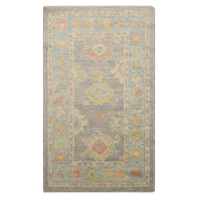 3x5 Aubergine, Ivory, Gold Color Hand Knotted Turkish Wool Arts & Crafts/Mission Oriental Rug