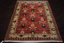 9x12 Teracotta, Light gold, Green Color Hand Knotted Tibetan Wool Arts & Crafts Oriental Rug