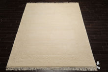 8x10 Ivory, , Color Hand Knotted French Aubusson Savonnerie Wool Traditional  Oriental Rug