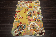 Multi Size Lime Ivory Taupe Color Hand Tufted Irregular Rug Wool Modern & Contemporary Oriental Rug