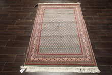 4x6 Sage, Rose, Blush Color Hand Knotted Boteh Wool Traditional Oriental Rug