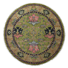Multi Sizes Green, Pink Hand Knotted Muted Turkish Oushak 100% Wool Traditional Oriental Area Rug