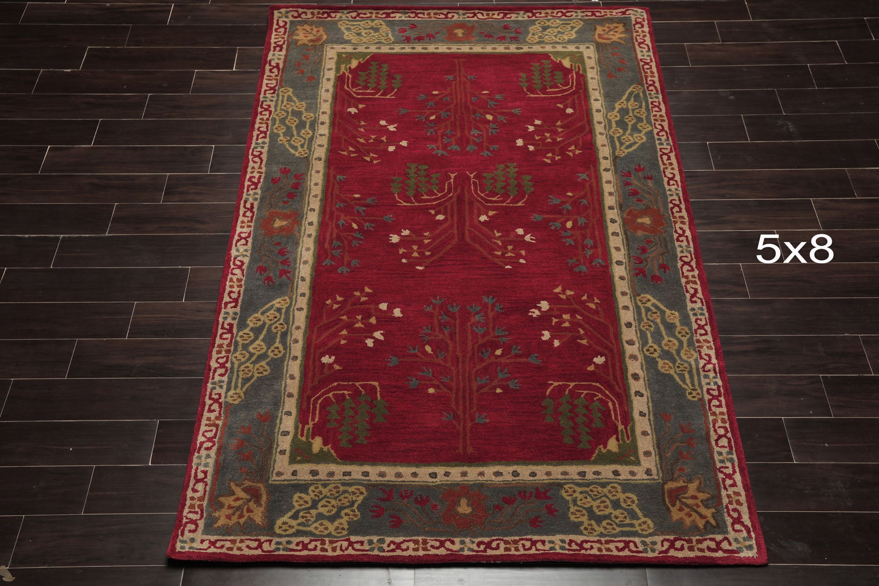 LoomBloom Multi Size Deep Magenta Hand Tufted Traditional Arts & Craft ...